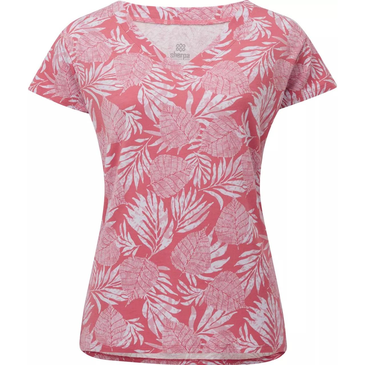 Sherpa Adventure Gear, Damen, Shirt, Neha V-Neck Tee Women, Rosa, (L)