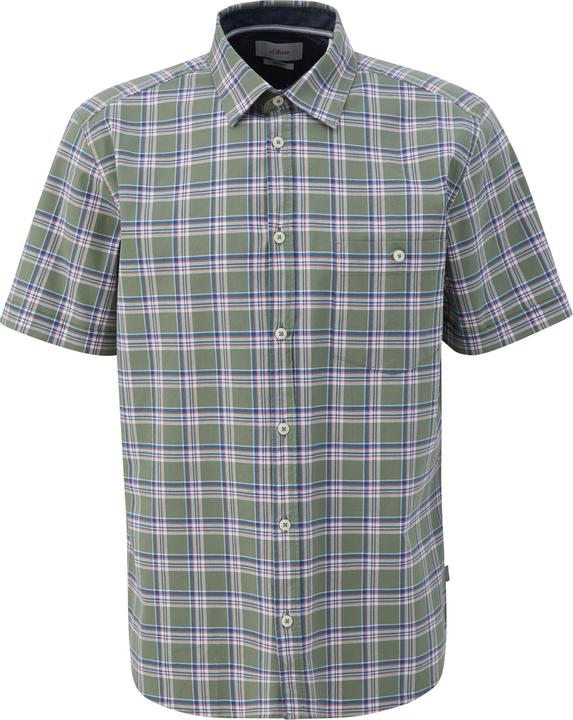 Immagine prodotto s.Oliver Hemd Regular: Gemustertes Kurzarmhemd mit Brusttasche (M)