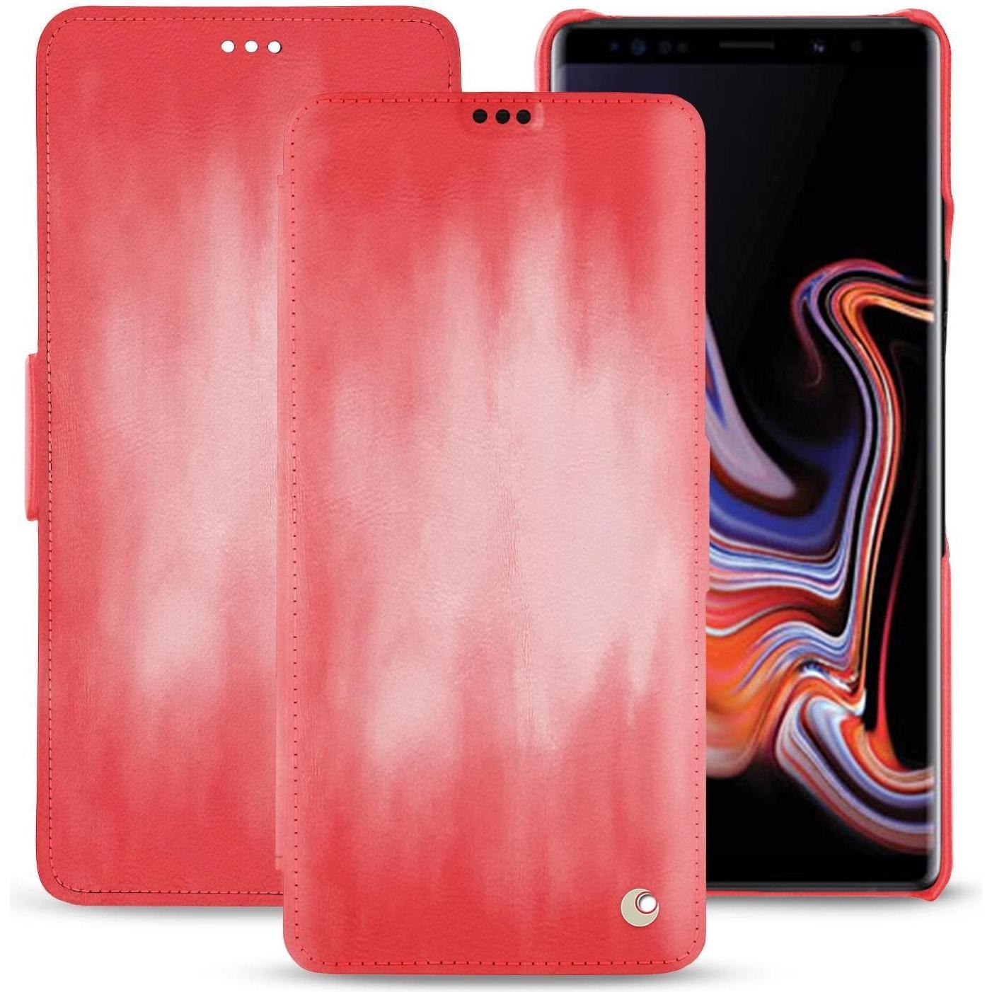 Noreve Lederschutzhülle horizontal (Samsung Galaxy Note 9), Smartphone Hülle, Rosa