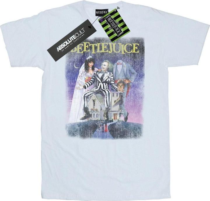 Image du produit Beetlejuice Womens/Ladies Distressed Poster Cotton Boyfriend T-Shirt (M)