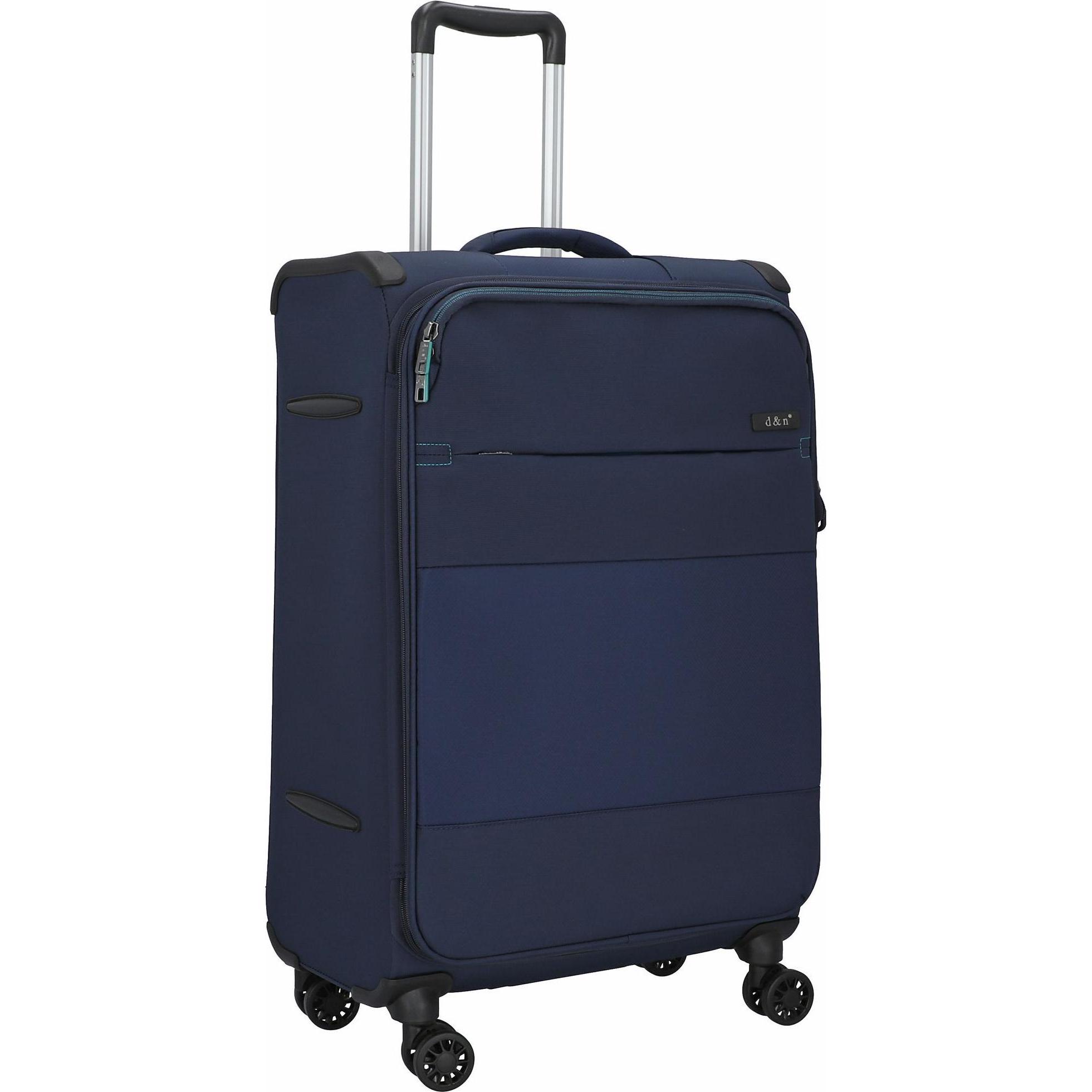 D&N, Koffer, Travel Line 9004 4-Rollen Trolley 68 cm, Blau, (69 l, L (90 - 115l))