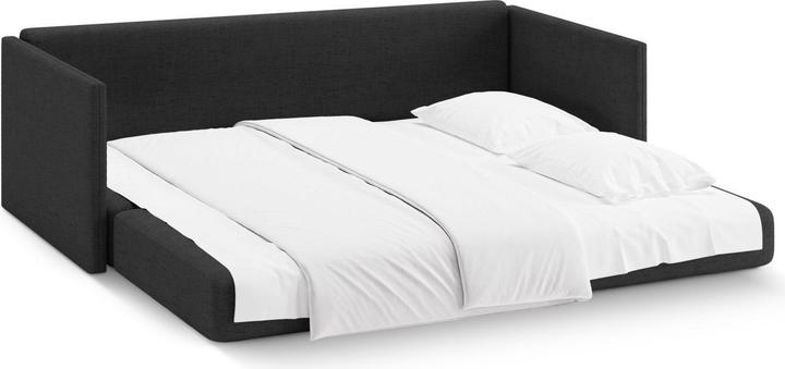 Actual product image Cosmopolitan Design Sofa With Bed Function, "Shannon", 3 Seats, Anthracite, 209x94x87 Made in Europe (3-seater)