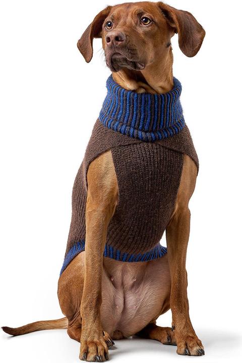 Actual product image Hunter Dogcoat Odense 35 + hat, beige/blue - (203542) (35, Dog jumper)