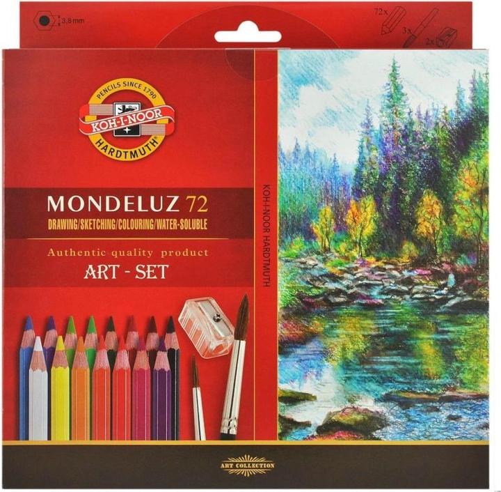 Produktbild Koh-i-Noor Mondeluz 72 Farben + Pinsel (215182)