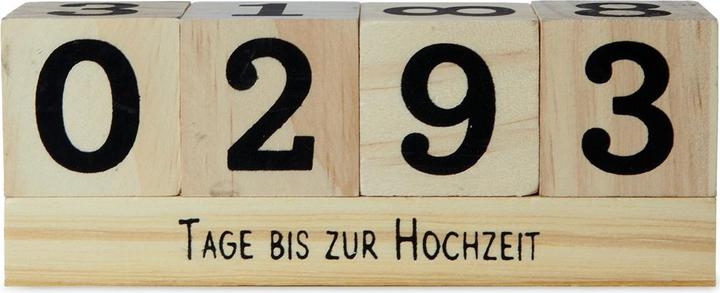 Actual product image Natura Punto Wooden Cube Countdown with 2 Theme Bars