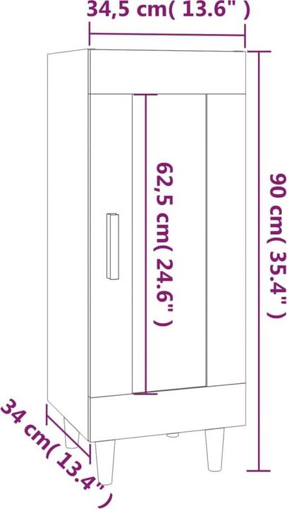 Image du produit vidaXL Sideboard (34.50 x 34.50 x 90 cm)