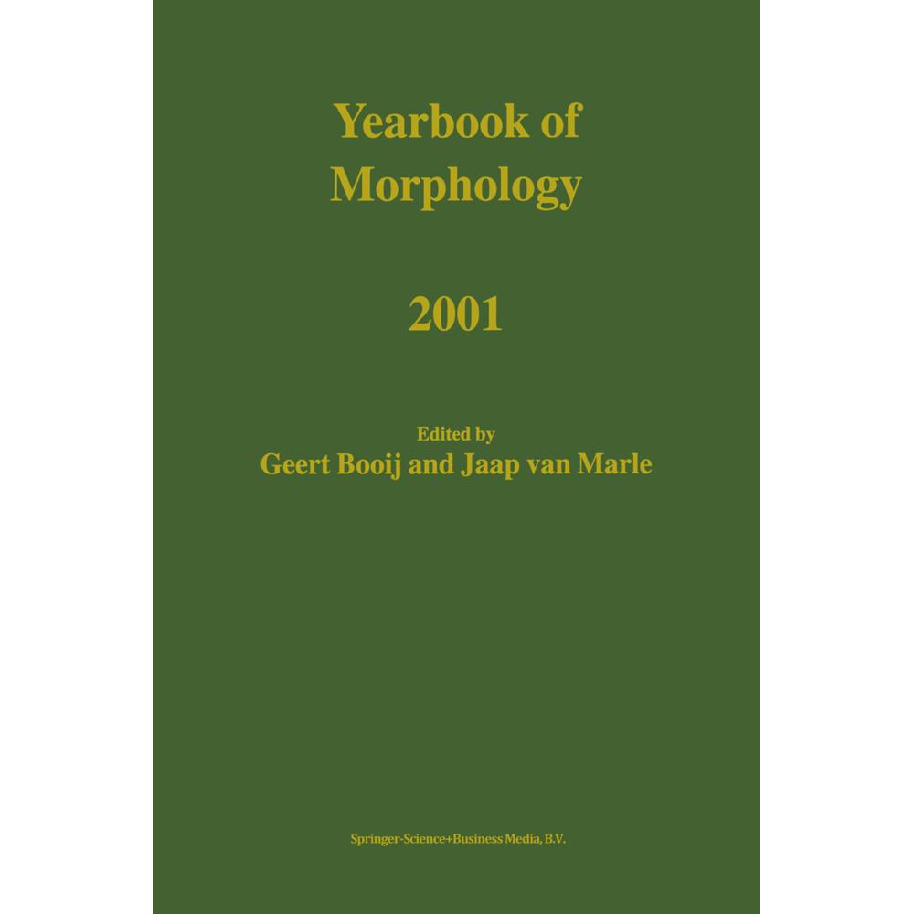 Yearbook of Morphology 2001, Fachbücher von Geert Booij, Jaap van Marle