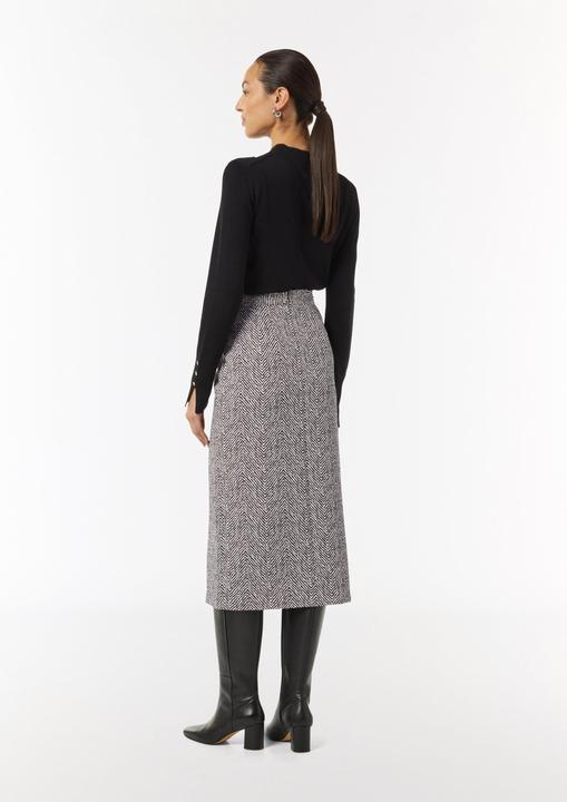 Produktbild Comma Rock Midirock aus Jacquard mit Schlitz (34, 36)