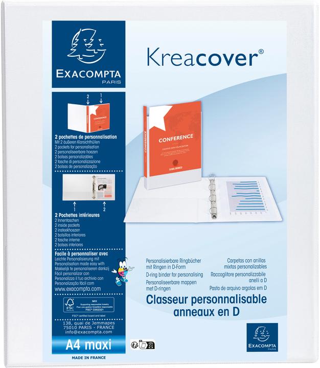 Actual product image Exacompta KREACOVER - Ring binders A4 Maxi (A4, 49 mm, 1 pcs.)