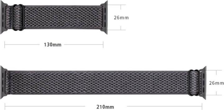 Image du produit Cover-Discount Apple Watch 44/45/46/49mm - Bracelet de remplacement en tissu nylon flexible (Nylon)