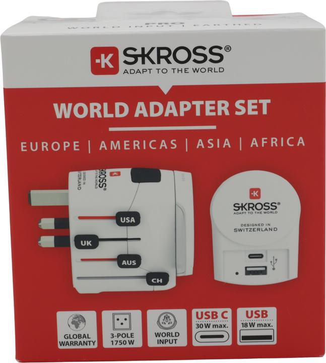 Produktbild Skross Reiseadapter PRO+ / universell geerdet / USB-A+C 30W PD