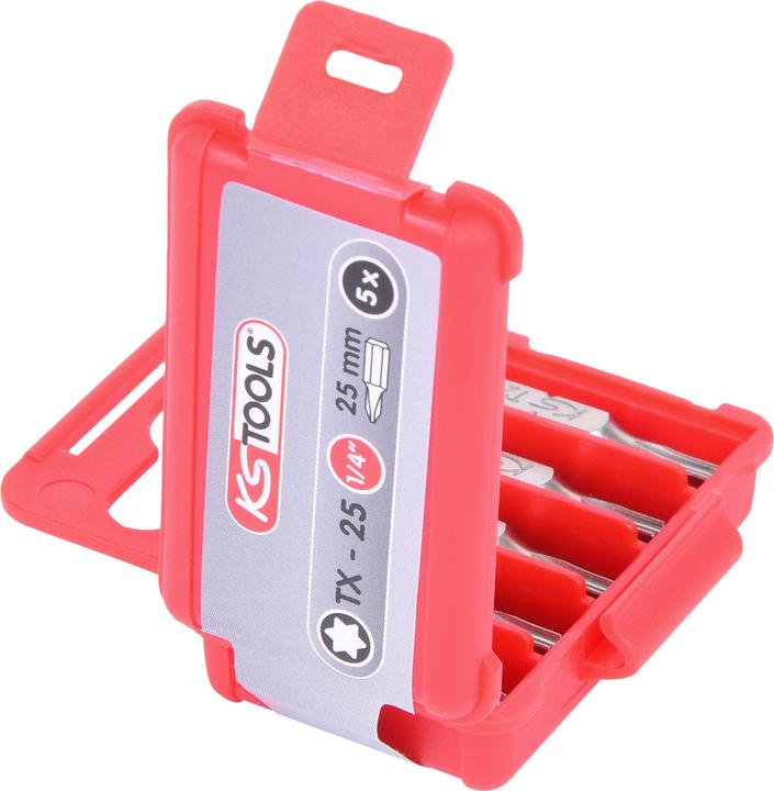 Actual product image KS Tools 1/4 bit TX. 25mm. T25. Pack of 5 911.2322 (25mm)
