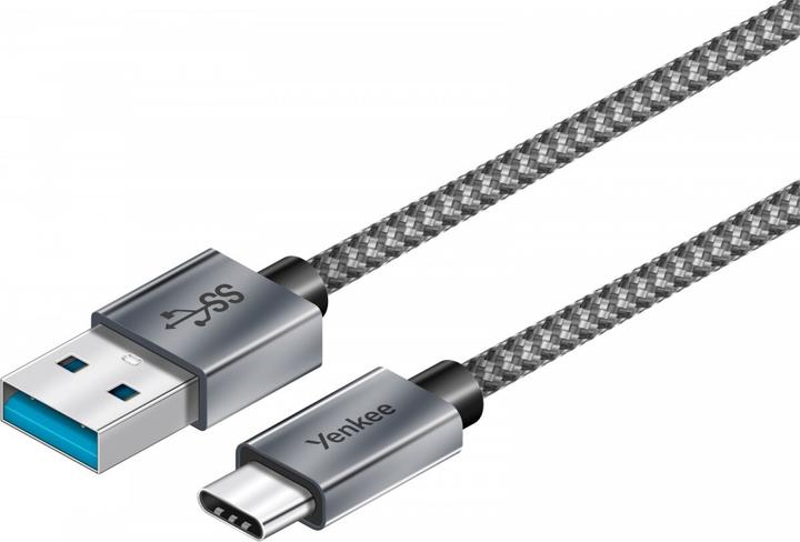 Immagine prodotto Yenkee Cavo USB-A - USB-C, 1 m grigio (35052238) (1 m, USB 3.1, 15 W)