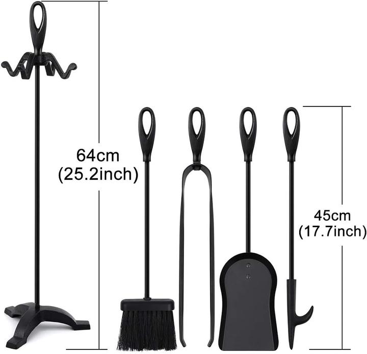 Image du produit Amagabeli Coffret de cheminée Noir Argent
