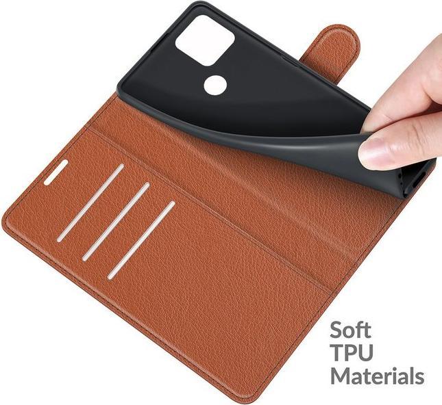 Actual product image MU Classic Litchi Leather Bookcover Series (Google Pixel 5a)