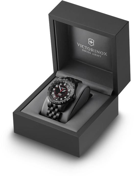 Actual product image Victorinox Airboss Mecha 42, BLK PVD, BLK dial, BLK SST br (Pilot watch, 42 mm)