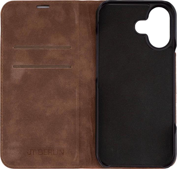 Actual product image JT Berlin Genuine leather BookCase Tegel for Apple iPhone 17 cognac (Apple iPhone 17)