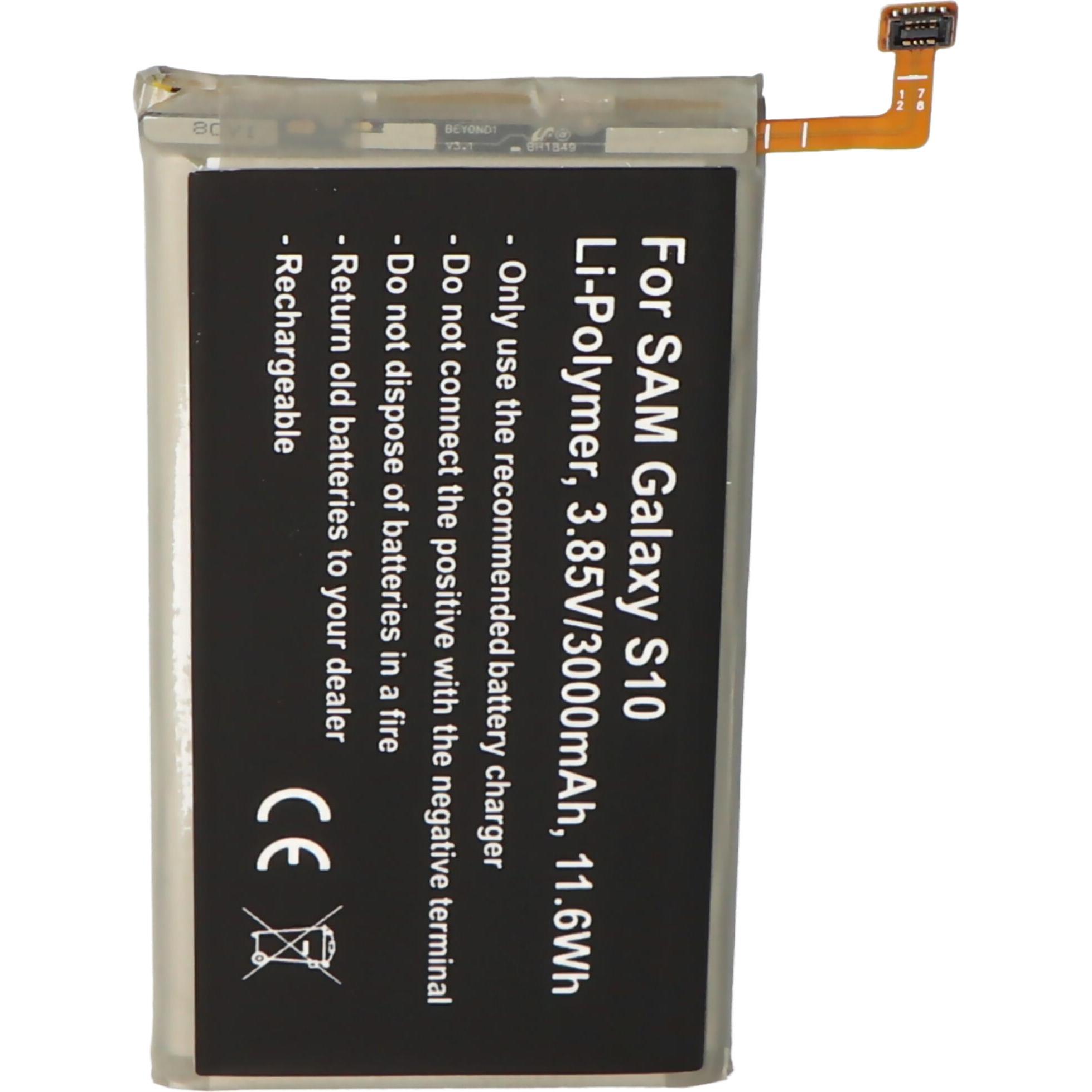 AccuCell Akku Samsung Galaxy S10, Smartphone Akku