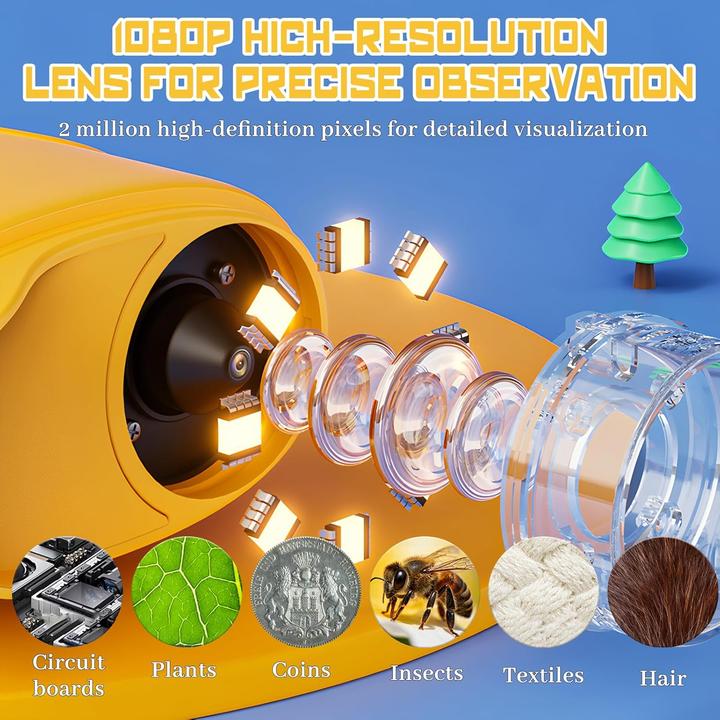 Actual product image Ahydfsr Digitales Kindermikroskop mit 1000x Vergrösserung