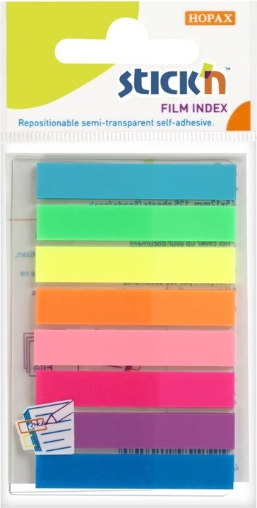 Image du produit Stick´n Onglets Stick'N PP 45x8, 8xNeon110x2x60mm 0,007kg (1pc)