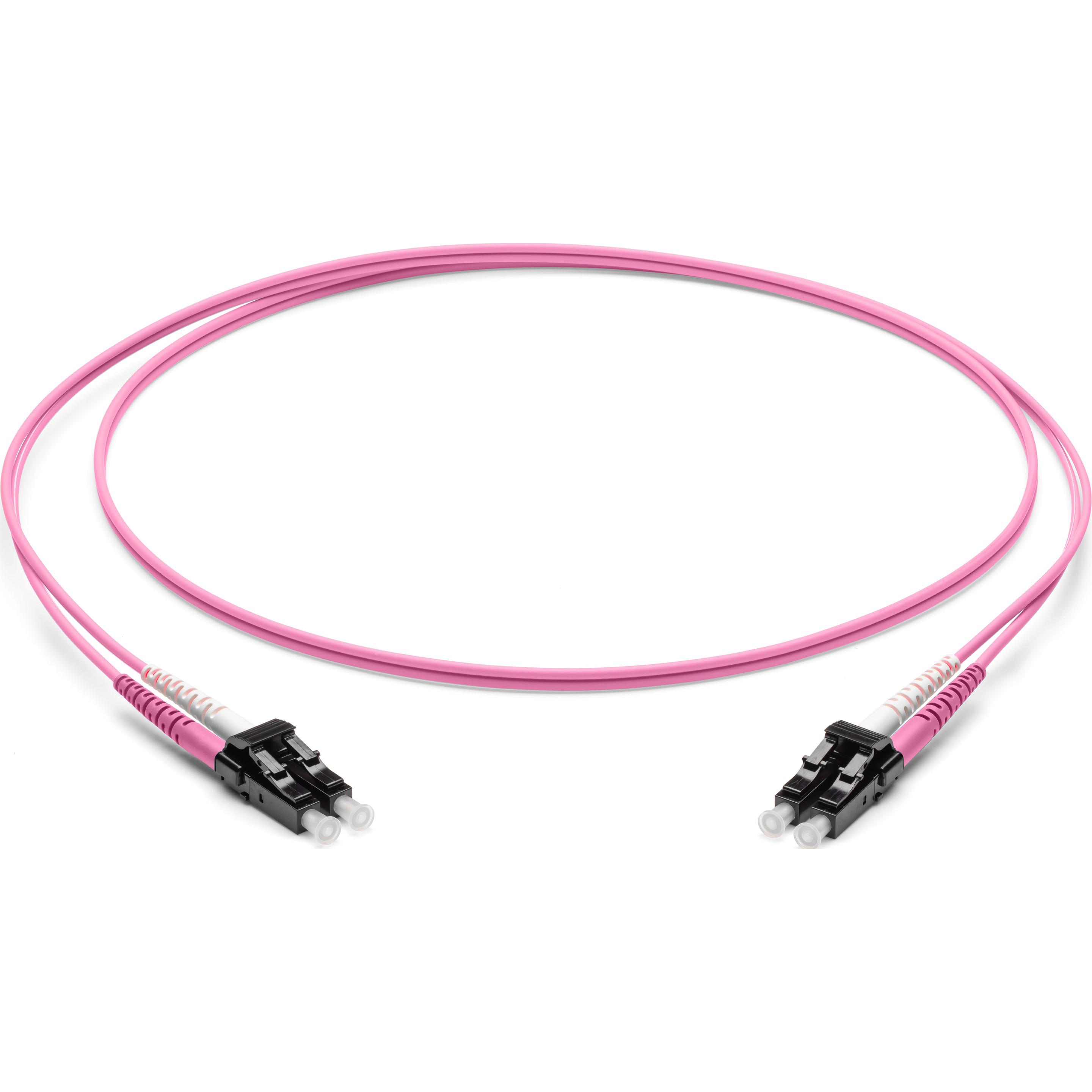 Corning Glasfaser Patchkabel 2x 2.0 mm - Multimode Duplex: LC PC Duplex auf LC PC Duplex, 1m (Violet (CAT8.2, 1 m), Netz...