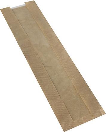 Produktbild Papstar Sichtstreifenbeutel mit PLA-Fenster pure braun pure (1000 x)