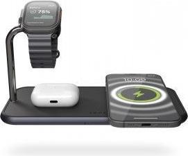 Actual product image Zens Dual+Watch Aluminium Magnetic Wireless Charger Black (20 W)