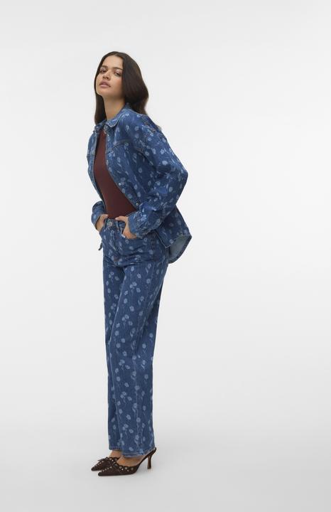 Actual product image Vero Moda VMTESSA Hohe Taille Weiter Beinschnitt Jeans Weit geschnitten (30)