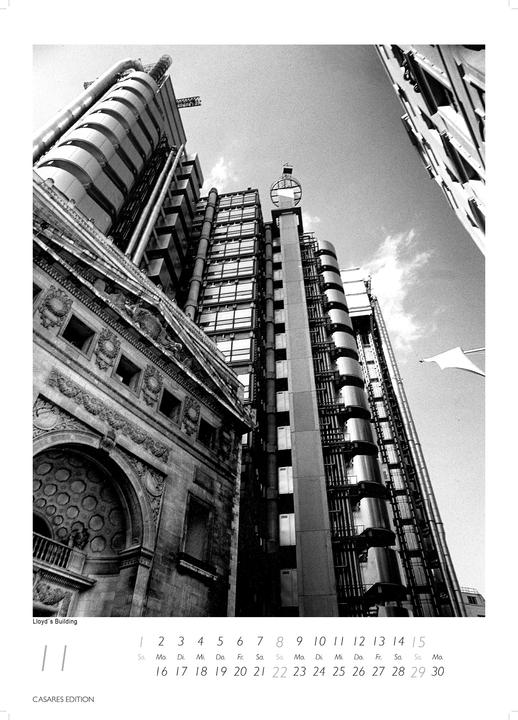 Produktbild London schwarz-weiss 2026 L 59x42cm