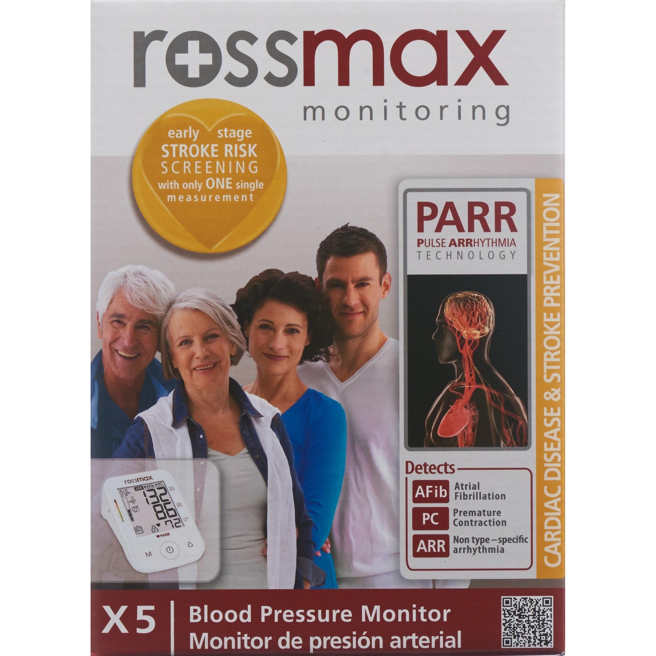 Thumbnail - Rossmax, Blutdruckmessgerät, Blutdruckmessgerät Digital mit PARR-Technologie X5 (Blutdruckmessgerät Oberarm)