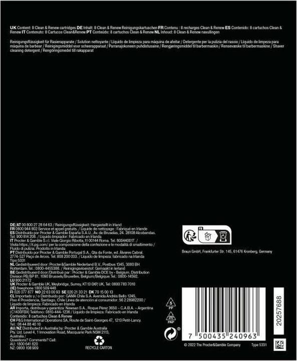 Produktbild Braun 3-in-1 ShaverCare (8 x)