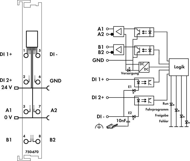 Image du produit Wago Contrôleur de moteur pas à pas PLC 750-670 24 V/DC (750-670)