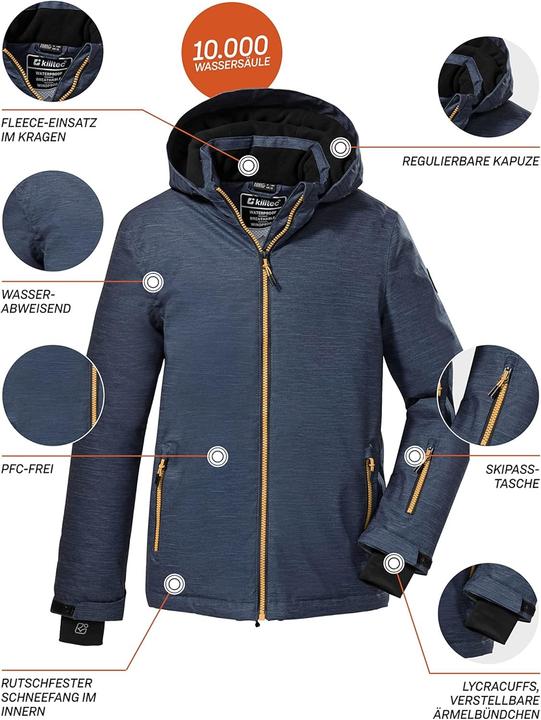 Immagine prodotto Killtec Jongens Ksw 179 Bys Ski-jack, functionele jas met capuchon en sneeuwvanger (152)
