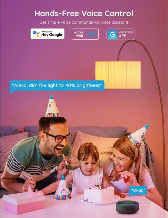 Image du produit Govee Ampoule Smart Light (E27, 9 W, 800 lm, 1 x, F)