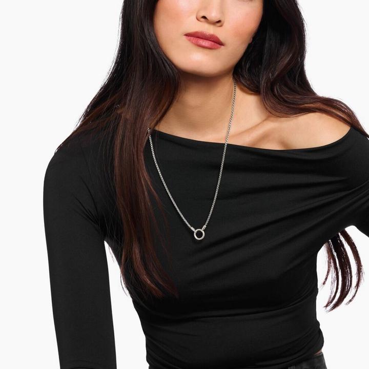 Immagine prodotto Thomas Sabo Armband Obsidian Beads Silber (17 cm, Argento 925)