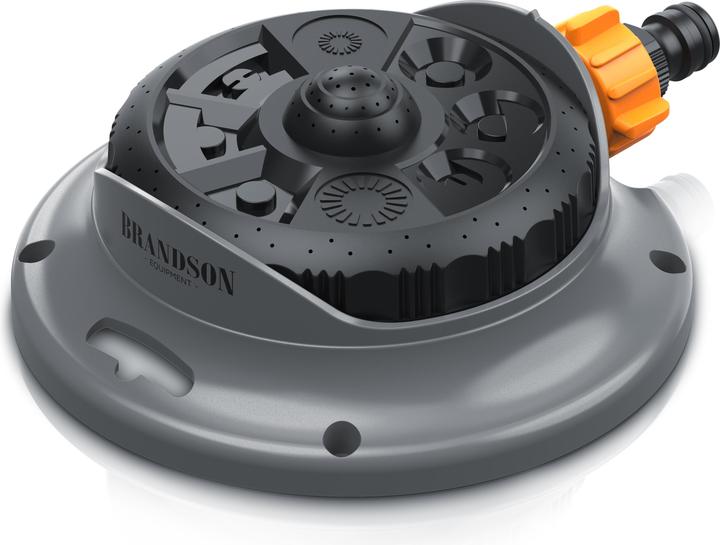 Brandson Vielflächenregner Garten Sprinkler, 360° Rasensprenger, 8 Sprühmodi, Bewässerung, Flächen bis 110 m² (Arroseurs de grande surface)