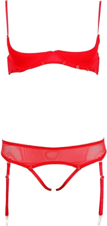 Actual product image Cottelli Collection Bra set Strip red (S)