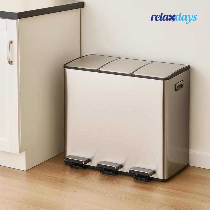 Produktbild Relaxdays Mülleimer 3 x 15 Liter (45 l)