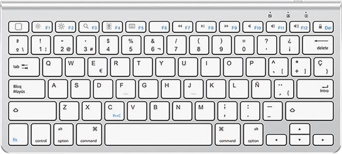 Omoton Tastiera wireless per iPad KB088 con supporto per tablet (argento) (iPad)