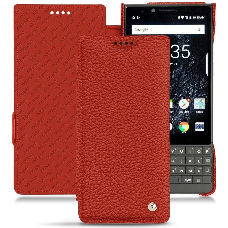 Noreve Lederschutzhülle horizontal (Blackberry KEY2), Smartphone Hülle, Orange