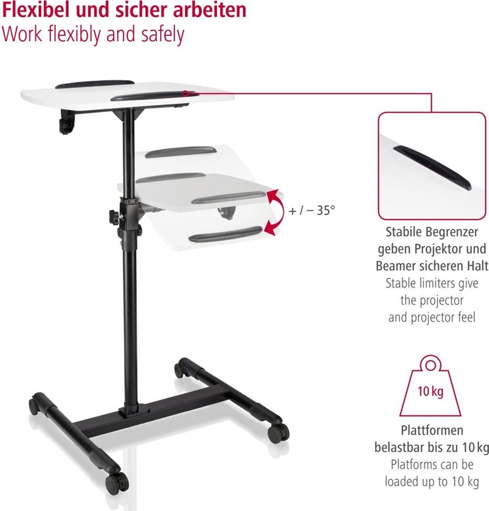 Actual product image Hama Beamer table with 2 levels (Ground)