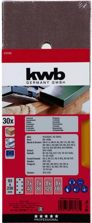 Actual product image kwb Kraftixx Economy Pack Str.Gl.Type A (40, 80, 120, 180)