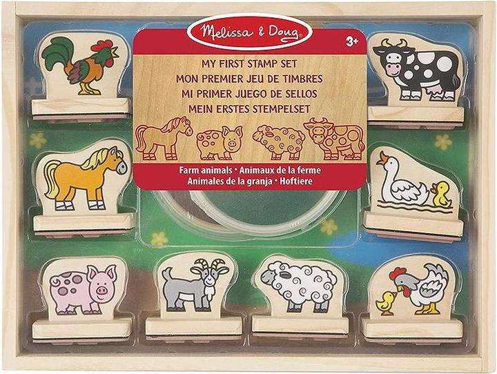 Immagine prodotto Melissa & Doug Il mio primo set di timbri in legno per gli animali della fattoria