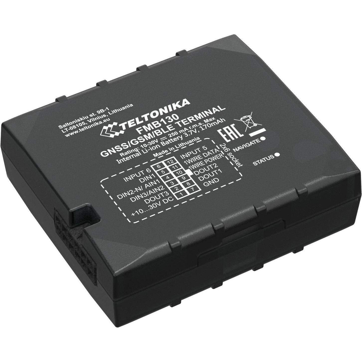 Teltonika FMB130 GPRS/GNSS Tracker mit flexibler Input Konfiguration Fleet Management, Router, Schwarz