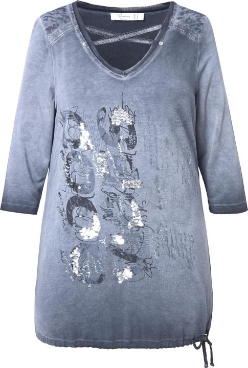 Produktbild Miamoda Longshirt, verzierter Druck, Saumknoten (48)