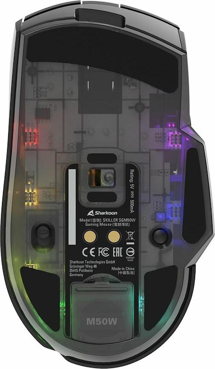 Produktbild Sharkoon SKILLER SGM50W Black (Kabellos, Kabelgebunden)