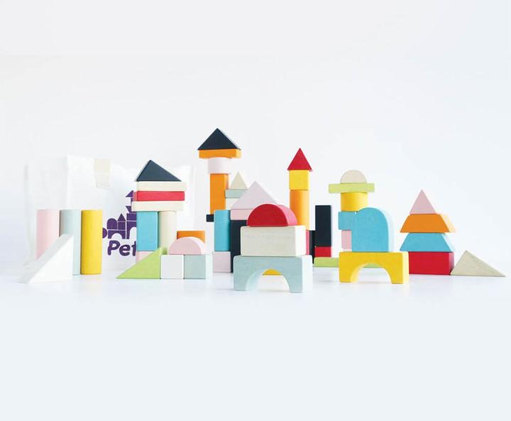 Produktbild Le Toy Van Bauklötze (60 Stück) & Baumwolltasche