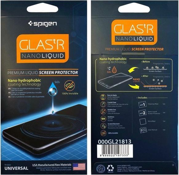 Actual product image Spigen Glass.tR Nano Liquid (1 Piece, Samsung Galaxy S9)
