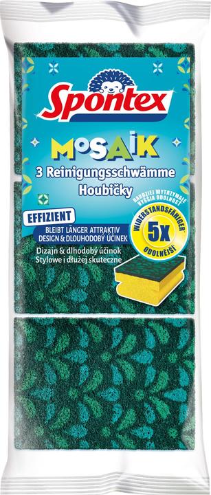 Actual product image Spontex Cleaning sponge mosaic assorted colours 3-pack (3 pcs.)