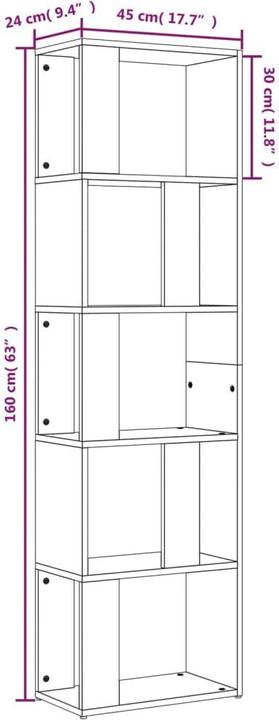 Actual product image VidaXL Jaycee (45 x 24 x 160 cm)